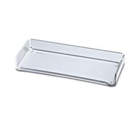 MAUL Pot à crayons acrylique 22×10×3 cm – Organiseur bureau stable, picots transparents, transparent