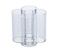 MAUL pot à crayon en acrylique | Organiseur bureau pour stylo, crayon de couleurs et ciseaux au look acrylique | Porte crayon élégant et polyvalent pour le bureau et l'étagère | Transparent