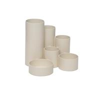 MAUL pot a crayon MAULtubo Recycling | Ø15x12,5 cm | Pot a crayon bureau en plastique recyclé avec 6 carquois | Organiseur de bureau pour crayons, pinceaux et ciseaux | Rangement bureau | Blanc