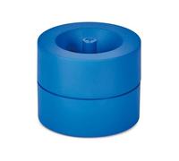 MAUL Pot à trombones MAULpro Recycling bleu aimant central pratique | accès rapide aux clips, espace de travail ordonné, format rond compact, prise facile, finition mate résistante