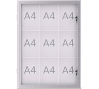 Maul Présentoirs MAULexcite Utilisation pour format de papier: 9 x DIN A4 à lextérieur à labri de la pluie 6653908 aluminium argent 1 pc(s)