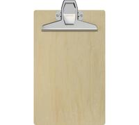 MAUL Porte‑bloc A5 2394470 en bois portrait avec pince vintage 27,5 x 16 x 3,7 cm Marron
