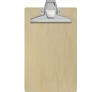 MAUL MAULtilia - Porte-bloc A5 - En bois de qualité supérieure - Format portrait A5 - Porte-bloc stable à suspendre - Avec pince vintage - 27,5 x 16 x 3,7 cm - Marron