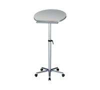 MAUL Pupitre debout gris réglable mobile inclinable | Hauteur ajustable sans effort, plateau inclinable confortable, roulettes freinées pratiques, rebord anti-glisse rassurant