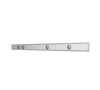 MAUL Rail d'information design MAULpro 100 x 5 cm | En aluminium pour accrocher dessins, photos et posters | Organiseur pour bureau, atelier et couloir | 4 aimants sphériques inclus | Argenté
