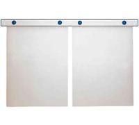 MAUL Rail d'information MAULpro 100 x 5 cm aluminium argenté – 4 aimants sphériques inclus