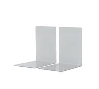 MAUL Serre-Archives en Métal (2 Pièces) 24 x 16 x 24 cm, Serre-Livre, Organisateur, Décoration pour l'Étagère, le Bureau et la Maison, Métal Stable et Robuste au design Élégant, Gris