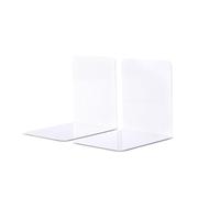 MAUL Serre-Livre en Métal (2 Pièces) 14 x 12 x 14 cm, Organisateur, Décoration pour le Livre, l'Étagère, le Bureau et la Maison, Métal Élégant dans un design Stylé, Protège les Meubles, Blanc