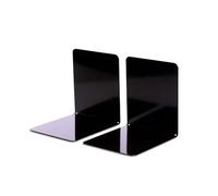 MAUL Serre-Livre en métal (2 pièces) 14x12x14cm | Organisateur, décoration pour Le Livre, l'étagère, Le Bureau et la Maison | Serre-Livre protégeant Les Meubles avec Dessous en Feutre | Noir