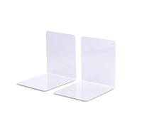 MAUL Serre-Livre en métal (2 pièces) 14x12x14cm | Organisateur, décoration pour Le Livre, l'étagère, Le Bureau et la Maison | Métal magnétique au Design élégant, protège Les Meubles | Gris