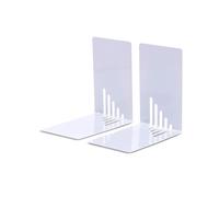 MAUL Serre Livre en métal (2 pièces) 14x8,5x14cm | Presse Livre pour l'etagere, Le Bureau et la Maison | Cale Livre élégant en métal Robuste, protège Les Meubles | Gris