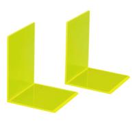 Maul Serre-Livres Acrylique Jaune Transparent Lot de 2
