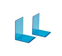MAUL Serre-livres 3513631 — Hauteur 130 mm — Bleu fluorescent — 2 pièces