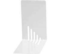 MAUL Serre Livre en métal (2 pièces) 14x8,5x14cm | Presse Livre pour l'etagere, Le Bureau et la Maison | Cale Livre élégant en métal Robuste, protège Les Meubles | Blanc