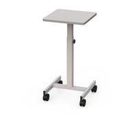 MAUL Table d'Appoint 38 x 38 cm, Table pour Videoprojecteur et Projecteur Jusqu'à 20 kg, Réglable en HAuteur, Pied Stable avec 4 Roulettes, Organisateur de Bureau pour Ordinateur Portable, Gris