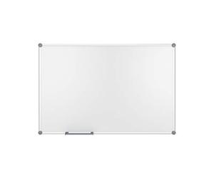 MAUL Tableau Blanc 2000 MAULpro 100 x 150 cm, Tableau Blanc Magnétique en Aluminium avec Plumier pour Marqueurs pour Tableaux Blancs, surface Résistante aux Rayures, Paysage ou Portrait, Gris