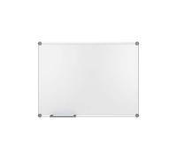MAUL Tableau Blanc 2000 MAULpro 90 x 120 cm, Tableau Blanc Magnétique en Aluminium avec Plumier pour Marqueurs pour Tableaux Blancs, surface Résistante aux Rayures, Paysage ou Portrait, Gris