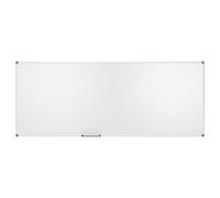 MAUL Tableau blanc MAULpro 120x300 cm cadre gris mural | Émail anti-rayures, écriture fluide, nettoyage rapide, aimants bien visibles, pose stable, auget pratique