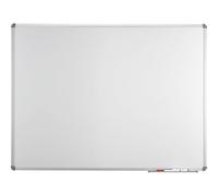 MAUL Tableau blanc MAULstandard 60x90 cm cadre aluminium | Écriture fluide, effaçage à sec, aimantable, fixation murale facile, formats portrait et paysage, rail pour stylos