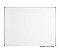 MAUL Tableau blanc MAULstandard blanc 100 x 200 cm cadre aluminium | surface magnétique effaçable à sec, montage mural rapide, format portrait ou paysage, porte-marqueur pratique