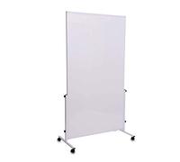 MAUL Tableau blanc mobile MAULsolid easy2move 180x100 cm double face | surface magnétique effaçable, 2 faces d’écriture, rotation 360°, freinage sûr, cadre aluminium stable