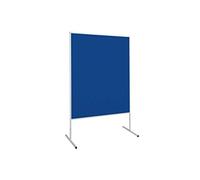MAUL Tableau d'affichage MAULstandard bleu sur pied double face bureau | surface feutre épinglable, utilisable recto verso, installation libre, idéal ateliers et réunions, cadre acier gris