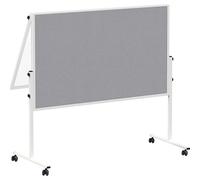 MAUL Tableau de présentation MAULsolid - Mobile - Pliable - Tableau blanc/surface en feutre gris