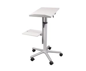 MAUL Tablette de projection MAULpro hauteur réglable en cotinu mobile chariot médias avec 2 surfaces de dépose gris 9333082