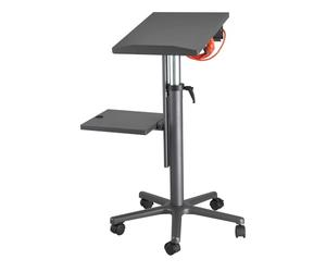 MAUL Tablette de projection MAULpro hauteur réglable en cotinu mobile chariot médias avec 2 surfaces de dépose anthracite 9333089