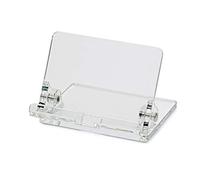MAUL Trepied Smartphone en Acrylique, Support Telephone Élégant pour Smartphone, Format Paysage et Portrait, Accessoire Bureau avec Inclinaison en Continu Jusqu'à 60°, Transparent