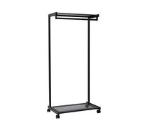 MAUL vestiaire mobile en métal MAULbolero | Porte manteau de qualité solide pour bureaux et salles de réception | Barre de penderie élégante avec porte-chaussure et porte-chapeau| Noir