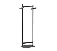 MAUL Vestiaire sur pied MAULsalsa noir 10 crochets robuste métal | rangement généreux pour vestes et cintres, base en acier solide, patins feutre anti-rayures, montage facile