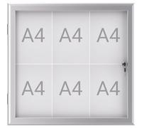 Maul Présentoirs MAULexcite Utilisation pour format de papier: 6 x DIN A4 à lextérieur à labri de la pluie 6653608 aluminium argent 1 pc(s)