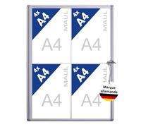 MAUL Vitrine MAULextraslim 4 x A4 Aluminium