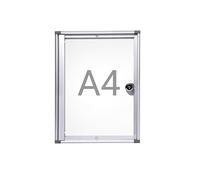 Maul Vitrine MAULextraslim | Cadre avec 1x Page | Cadre en Aluminium et Porte en Verre | Vitrine Murale avec Construction Plate | Verrouillable avec Serrure | Aluminium