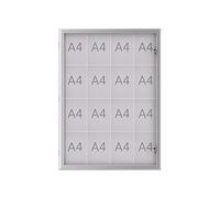 MAUL Vitrine murale MAULexcite argent 16 A4 sécurisé intérieur extérieur