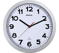 MAUL Wanduhr Step weiß/silber Kunststoff 30cm inkl. Batterie