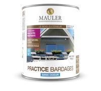 MAULER Huile de protection longue durée : volets, portails, claustras, bardages et autres boiseries verticales - 1L MAT Pin Grisé - Sans odeur