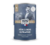 MAULER - Pâte à bois ultrafine - Pin, Bois Clair - 350 gr - PV Contact Alimentaire - Petit et gros rebouchage -Trou, fentes et fissures - Sans Odeur