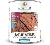 MAULER - Saturateur Bois Monocouche Dépérlant - 10L - Chêne clair - Assure une Protection Contre l'Usure du Bois dû aux Evénements Météorologique