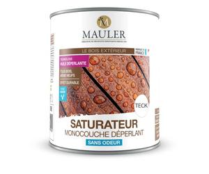 Mauler - Saturateur Bois Monocouche Dépérlant - 5L - Teck - Assure une Protection Contre l'Usure du Bois dû aux Evénements Météorologique