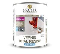 MAULER - Vernis Total Resist bois & surface peinte - Produit Anti-Rayure, Anti-Tache. Ecolabel, PV Contact Alimentaire (1L, Cire Incolore)