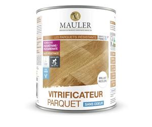 MAULER - Vitrificateur parquet & escalier incolore Aspect Brillant 5L - protection taches, rayures, usure longue durée, ecolabel et dépolluant l'air
