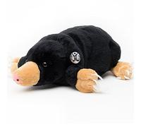 Mauli Doudou en peluche, noir, 33 cm, motif de taupe