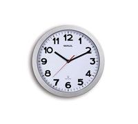 MAUL Horloge Murale MAULstep 30 cm, Horloge Radiopilotée Élégante, Horloge Classique pour Le Bureau, l'Atelier et à la Maison, Bonne Lisibilité Également dans Les Grandes Pièces, Argenté