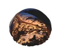 Mauna Kea Summit Bonnet de douche double couche épais réutilisable et imperméable avec bande élastique lavable pour homme et femme