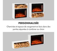 Mauna Loa Électrofoyer 2000 W LED flammes télécommande étagère en bois