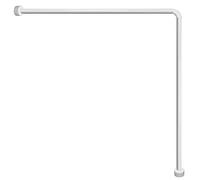 Maurer 4042200-tringle de Rideau de douche Aluminium 80 x 80 cm Blanc