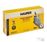 Maurer Gants En Nitrile Bleu Jetables Boîte De 100 Taille 9,5 - XL
