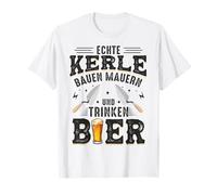 Maurer Men - Les vrais gars construisent des murs et boivent de la bière T-Shirt